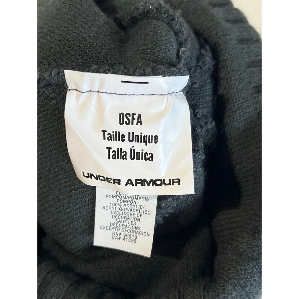 Under Armour Spellout Cuffed Pom-Pom Knit Beanie – One Size (OSFA)